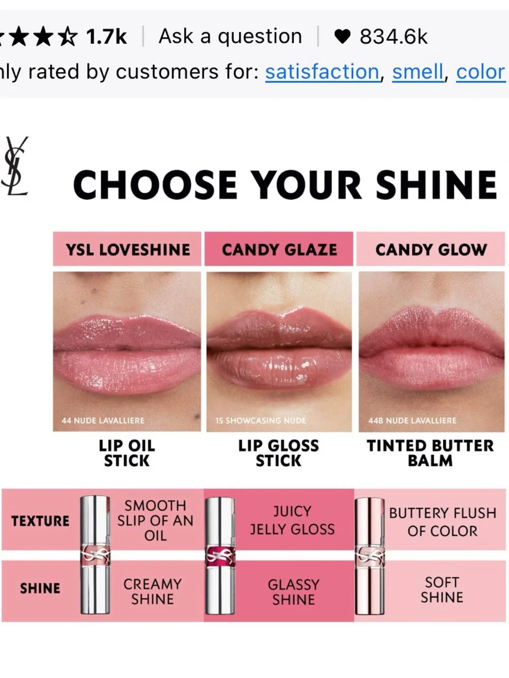 YSL lip balm & lipstick 2 pc